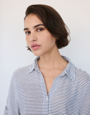 Jersey Linen Striped Top