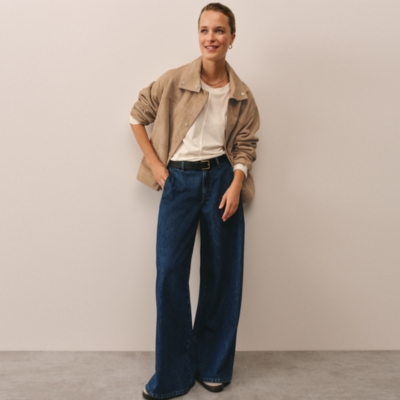 Jersey Lyocell Batwing Crew Neck Top