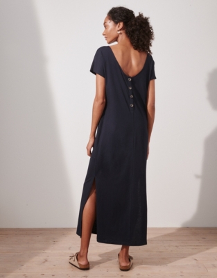 Jersey Maxi Button-Back Dress | Clothing Sale | The White Company UK