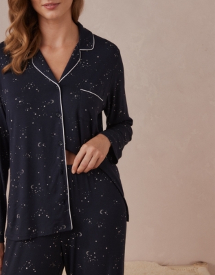 Jersey Moon & Star Pajama Set | Sleepwear Sale | The White Company US