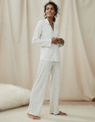 White company moon and star pyjamas new arrivals