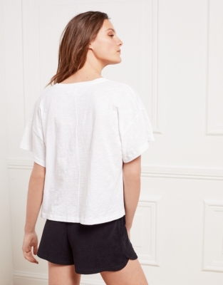 Jersey Oversized Side Split T-Shirt, All Clothing Sale