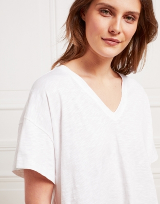 Jersey Oversized Side Split T-Shirt | Clothing Sale | The White Company UK