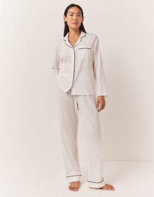 Jersey Pima Cotton Classic Piped Pyjama Set