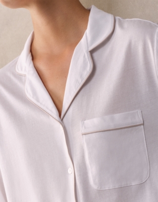 Jersey Pima Cotton Relaxed Piped Pyjama Set