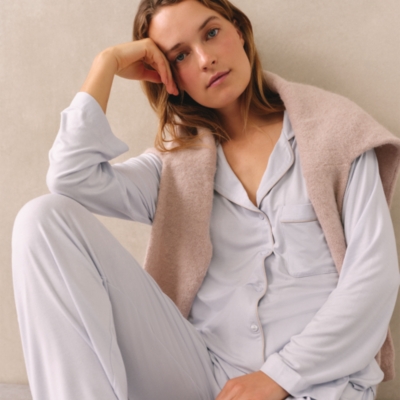 Jersey Piped Detail Relaxed Pyjama Set