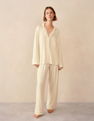 Jersey Relaxed Piped Pyjama Set