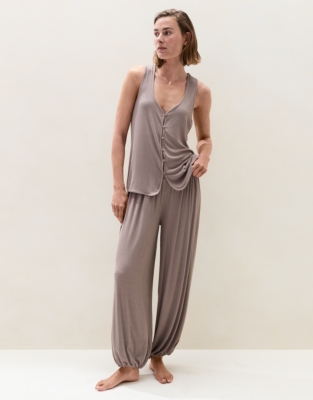 Jersey Rib Harem Pant Pyjama Set