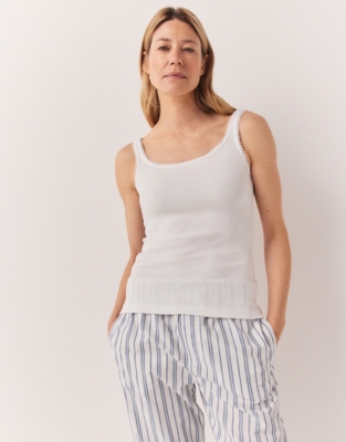 Jersey Rib Sleep Vest - Ivory