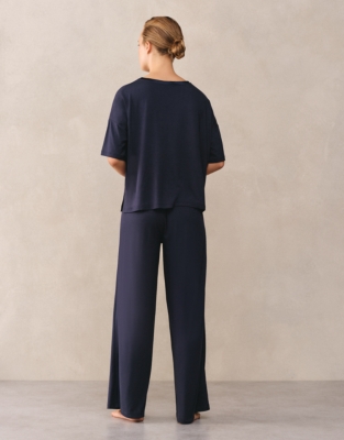 Jersey Satin Pocket Lounge Pajama Set