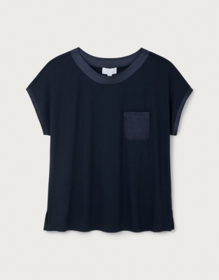 Jersey Satin Pocket T-Shirt