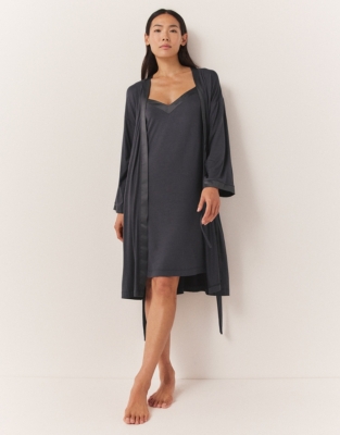 Jersey Satin Trim Robe