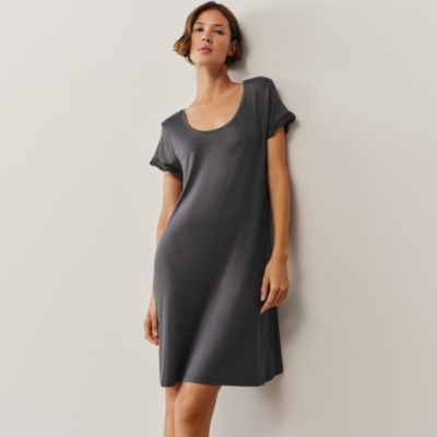 Jersey Scoop Neck Lace Trim Nightie