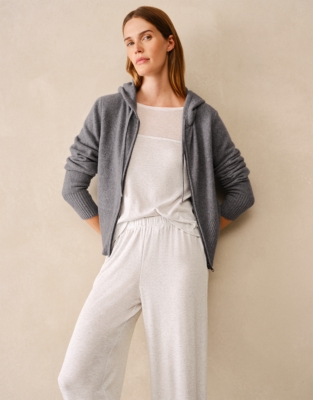 Jersey Sheer Panel Pyjama Set