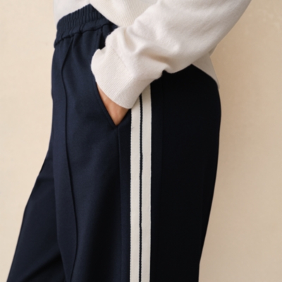 Jersey Side Stripe Trousers
