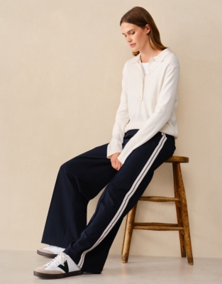 Jersey Side Stripe Trousers