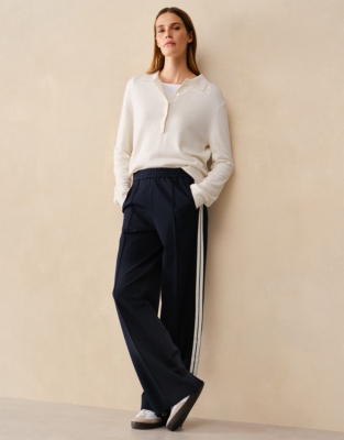 Jersey Side Stripe Trousers