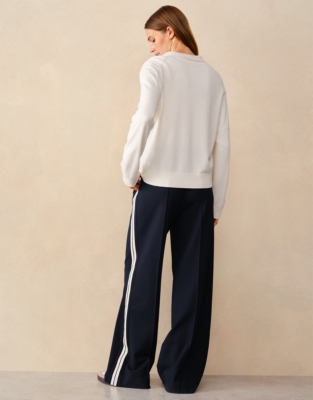 Jersey Side Stripe Trousers