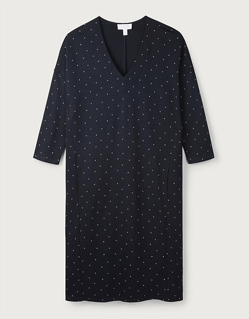 Jersey Spot Print Cocoon Dress | Clothing Sale | The White Company UK
