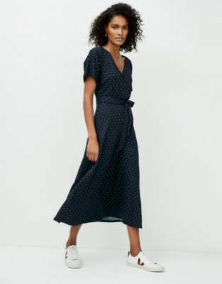 Jersey Spot Print Midi Dress | Dresses & Jumpsuits | The White Company UK