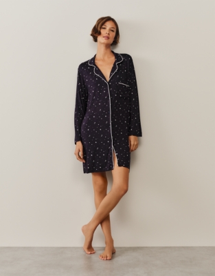 Jersey Star Print Classic Nightshirt