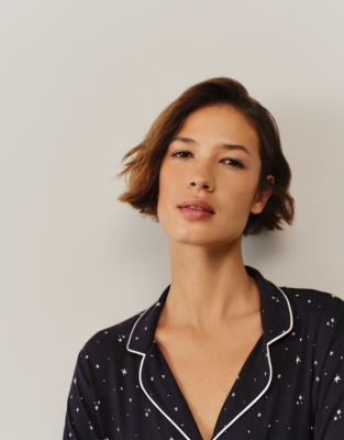 Jersey Star Print Classic Pyjama Set