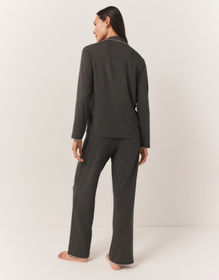 Jersey Stitch Edge Classic Pajama Set