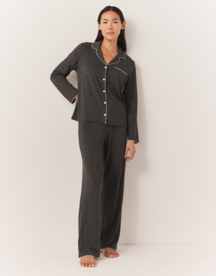 Jersey Stitch Edge Classic Pajama Set