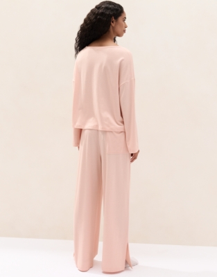 Jersey Super Soft Henley Pyjama Set - Petal Pink