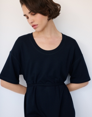 Jersey Tie Waist T-Shirt Dress