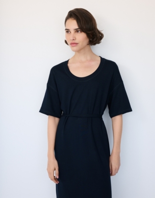 Jersey Tie Waist T-Shirt Dress