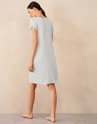 Jersey V-Neck Lace Trim Nightie