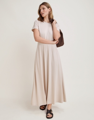 Jersey Waisted Midi T-Shirt Dress