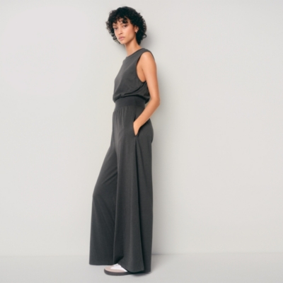 Jersey Waisted Wide Leg Jumpsuit