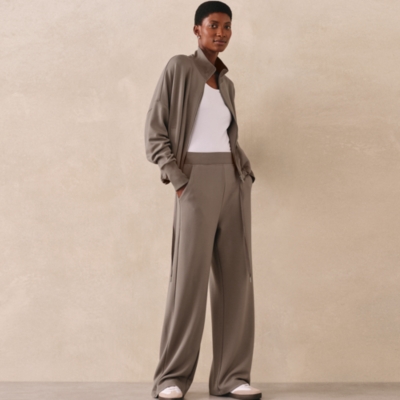 Jersey Wide Leg Trouser