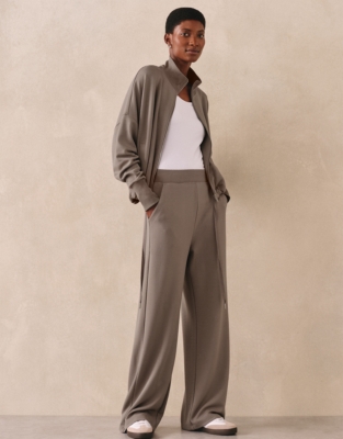 Jersey Wide Leg Trouser