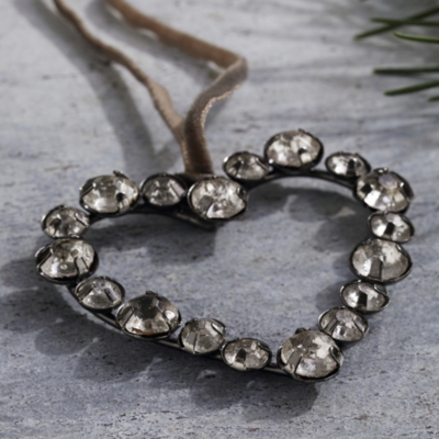 Jewelled Heart Christmas Decoration Christmas The White Company Uk
