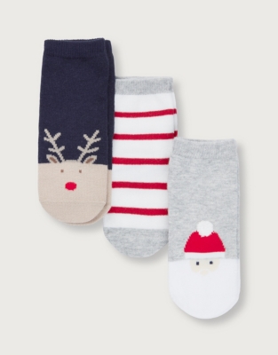 Jingles & Santa Socks – Set of 3 (0–6yrs)