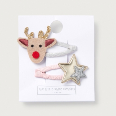 Jingles Reindeer & Star Hair Clips – Set of 2