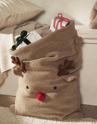 Jingles Reindeer Borg Father Christmas Sack