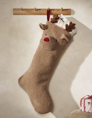 Jingles Reindeer Borg Stocking