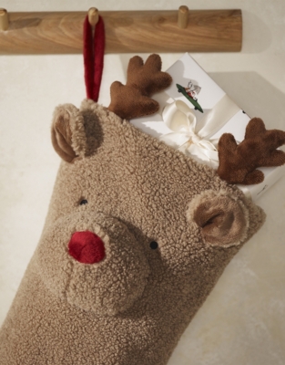 Jingles Reindeer Borg Stocking