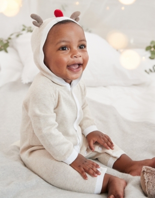 Jingles Reindeer Knitted Romper | Baby & Children's Sale | The White ...