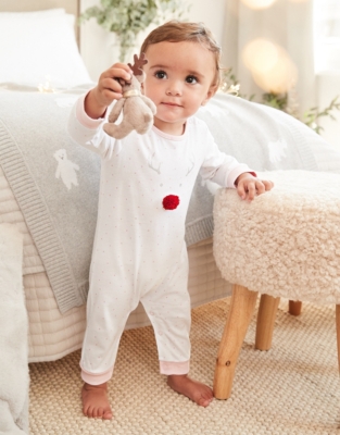 White company reindeer pyjamas hot sale