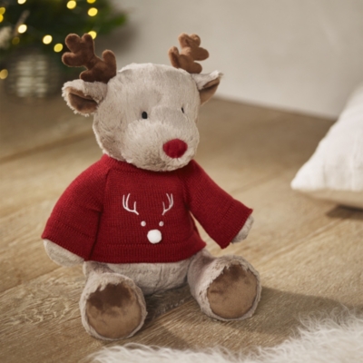 Jingles Reindeer Wearing A Jumper Plush Toy