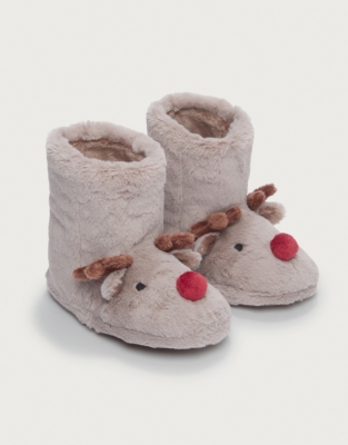 The white best sale company slipper boots