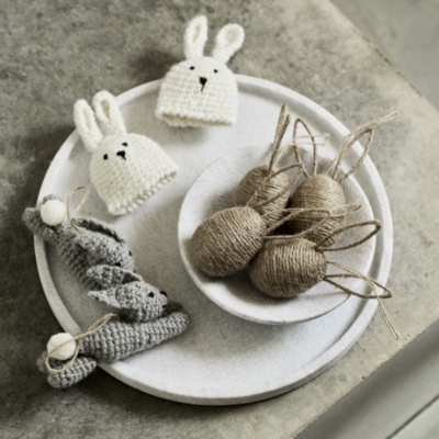 Easter Bunny with Egg Hanging Honeycomb Decorations – 6 Pc.