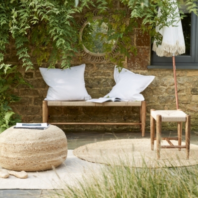 Jute Pouffe Beanbags The White Company UK
