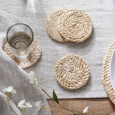 Jute Woven Coasters – Set of 4