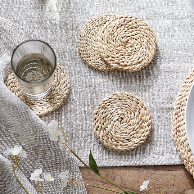 Jute Woven Coasters – Set of 4 | Table Linen & Accessories | The  White Company